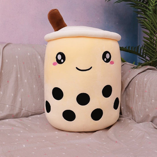 Cute Fruit Drink Plush Stuffed Soft Strawberry Milk Tea Plush Boba Tea Cup Toy Bubble Tea Pillow Cushion Kids Gift - Trendora