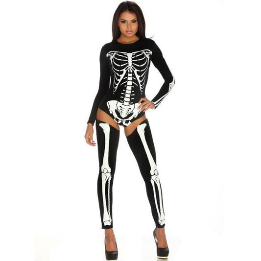 Halloween Cosplay Costume Skull Zombie Uniform - Trendora