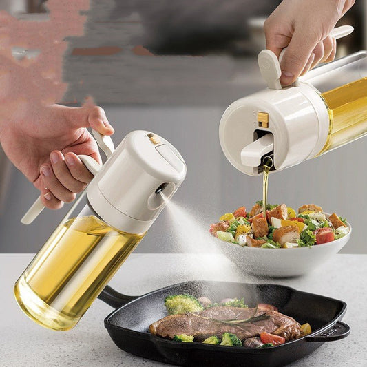 2 In 1 Oil Sprayer Bottle BBQ Cooking Oil Dispenser Olive Oil Pourers Sprayer Kitchen Baking Oil Mister Vinegar Bottle - Trendora