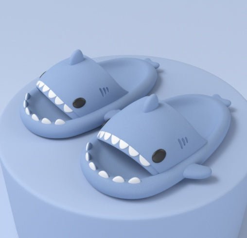 Adult's Slippers Indoor Outdoor Funny Shark Cartoon - Trendora