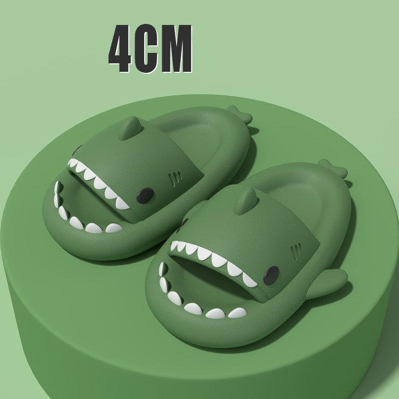 Adult's Slippers Indoor Outdoor Funny Shark Cartoon - Trendora