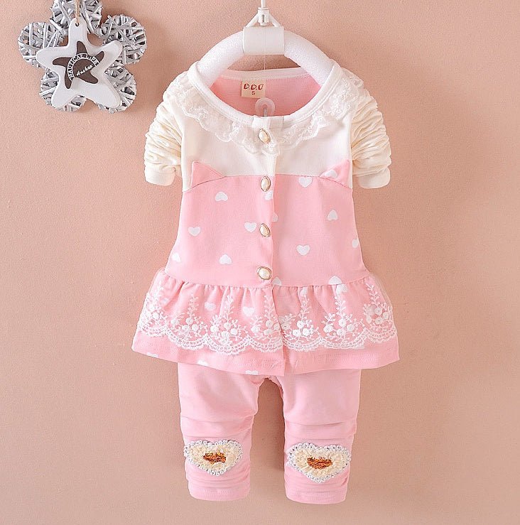 BibiCola Baby Girls Clothing Sets Toddle Tracksuits Kids Tops Pants 2pcs Tracksuits Kids Girls Clothes Baby Girl Clothes Set - Trendora