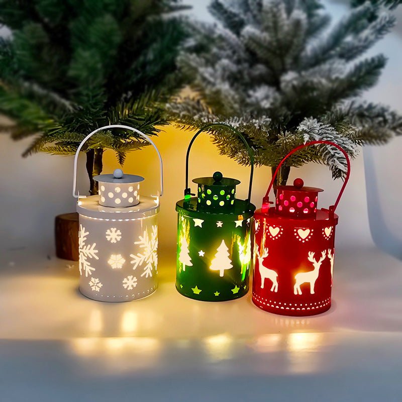 Christmas Candle Lights LED Small Lanterns Wind Lights Electronic Candles Nordic Style Creative Holiday Decoration Decorations - Trendora