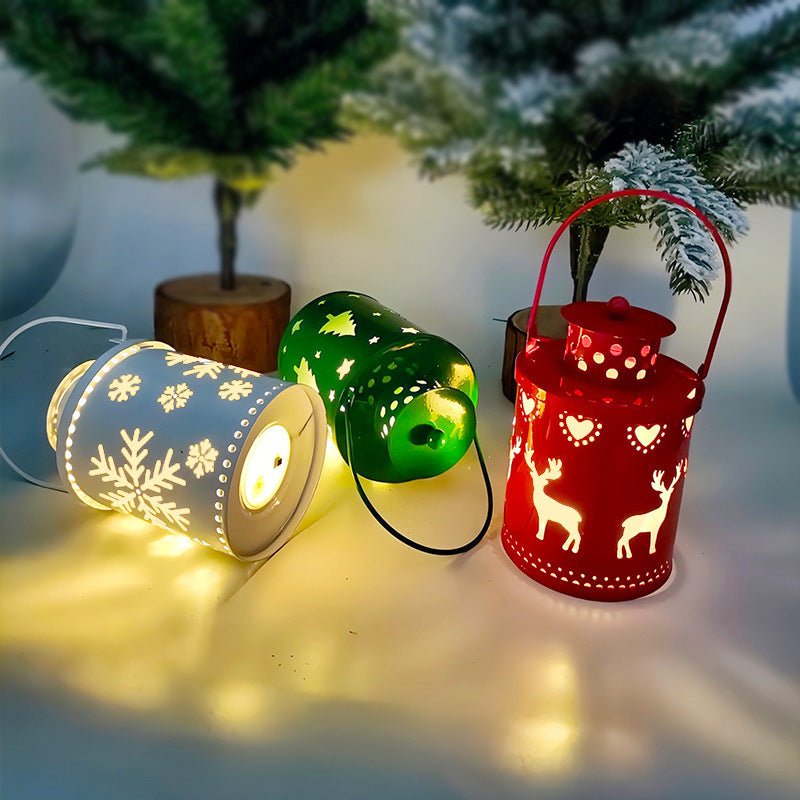 Christmas Candle Lights LED Small Lanterns Wind Lights Electronic Candles Nordic Style Creative Holiday Decoration Decorations - Trendora