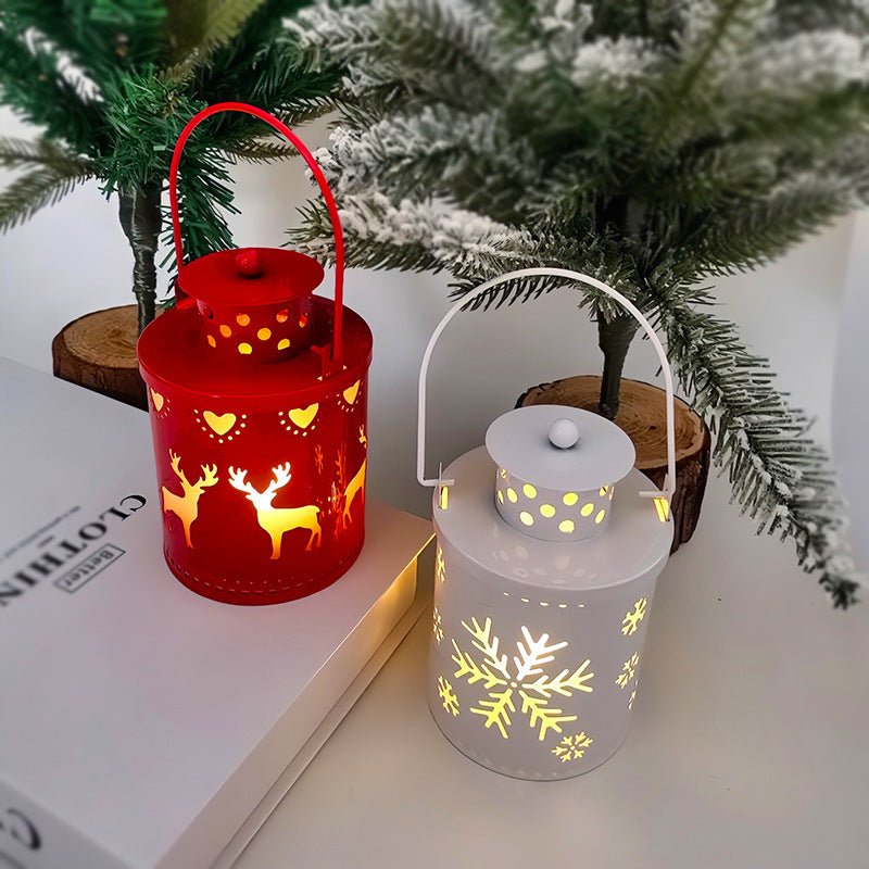 Christmas Candle Lights LED Small Lanterns Wind Lights Electronic Candles Nordic Style Creative Holiday Decoration Decorations - Trendora