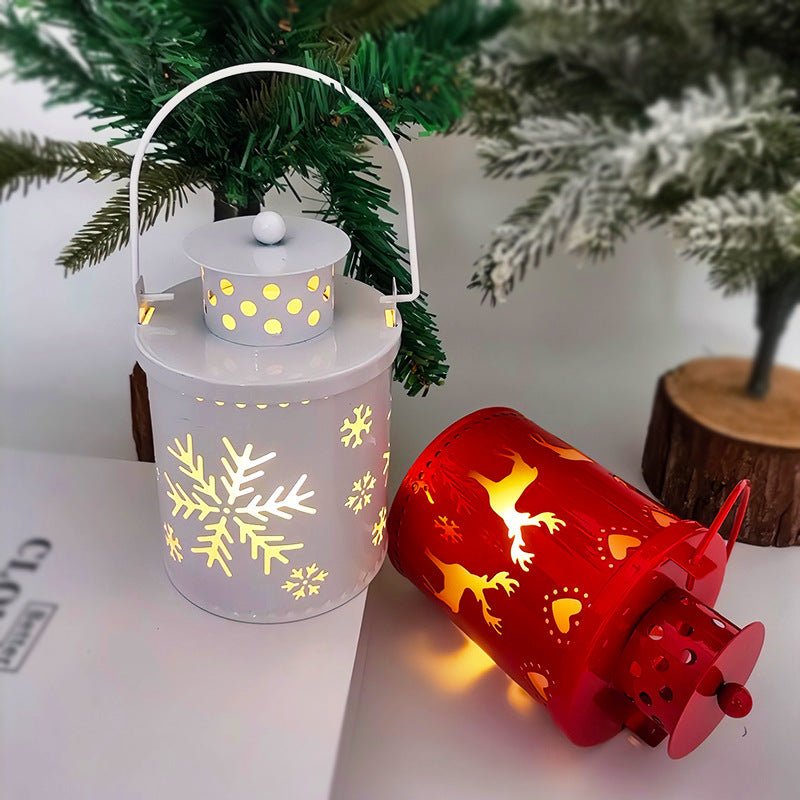 Christmas Candle Lights LED Small Lanterns Wind Lights Electronic Candles Nordic Style Creative Holiday Decoration Decorations - Trendora