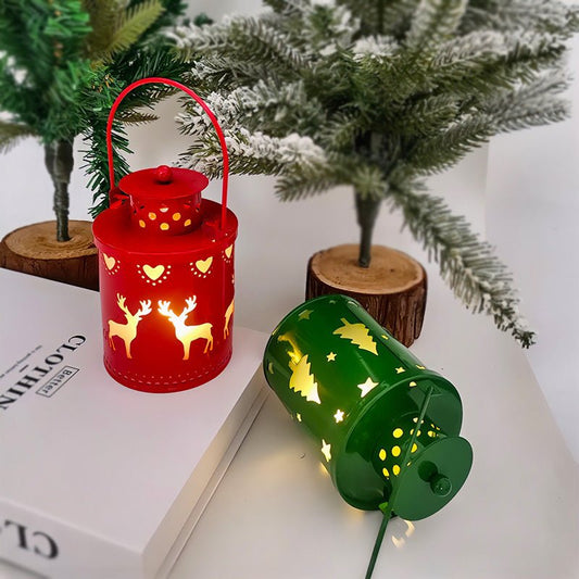 Christmas Candle Lights LED Small Lanterns Wind Lights Electronic Candles Nordic Style Creative Holiday Decoration Decorations - Trendora