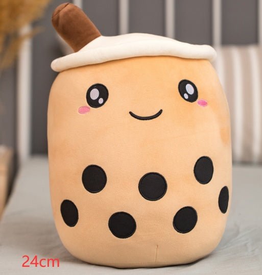 Cute Fruit Drink Plush Stuffed Soft Strawberry Milk Tea Plush Boba Tea Cup Toy Bubble Tea Pillow Cushion Kids Gift - Trendora