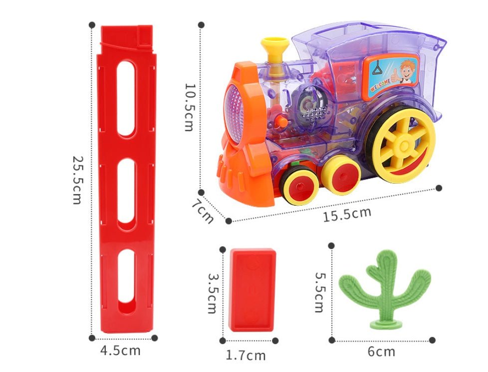 Domino Train Toys Baby Toys Car Puzzle Automatic Release Licensing Electric Building Blocks Train Toy - Trendora