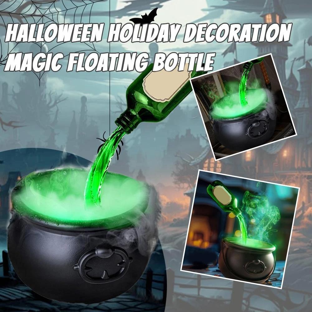 Halloween Black Wizard Bowl Magic Float Bottle And Diffuser Indoor Home Bar Magic Party Horror Ghost Props Halloween Decoration - Trendora