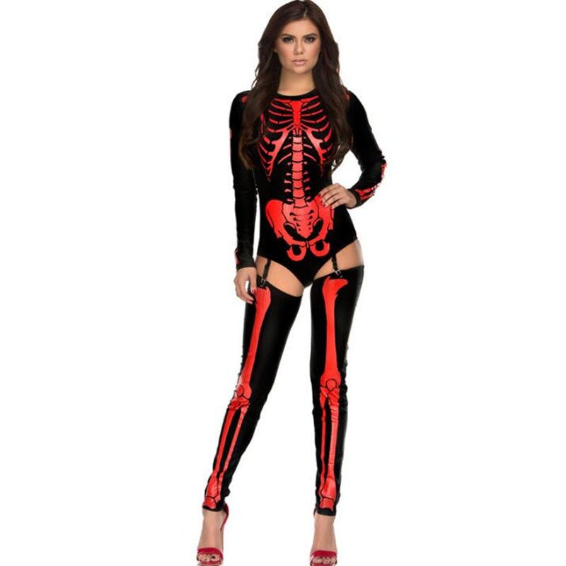Halloween Cosplay Costume Skull Zombie Uniform - Trendora