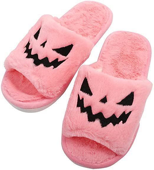 Halloween Shoes Winter Cute Warm Home Slippers Women - Trendora