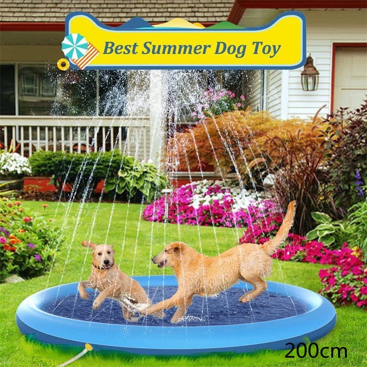 Non - Slip Splash Pad For Kids And Pet Dog Pool Summer Outdoor Water Toys Fun Backyard Fountain Play Mat - Trendora