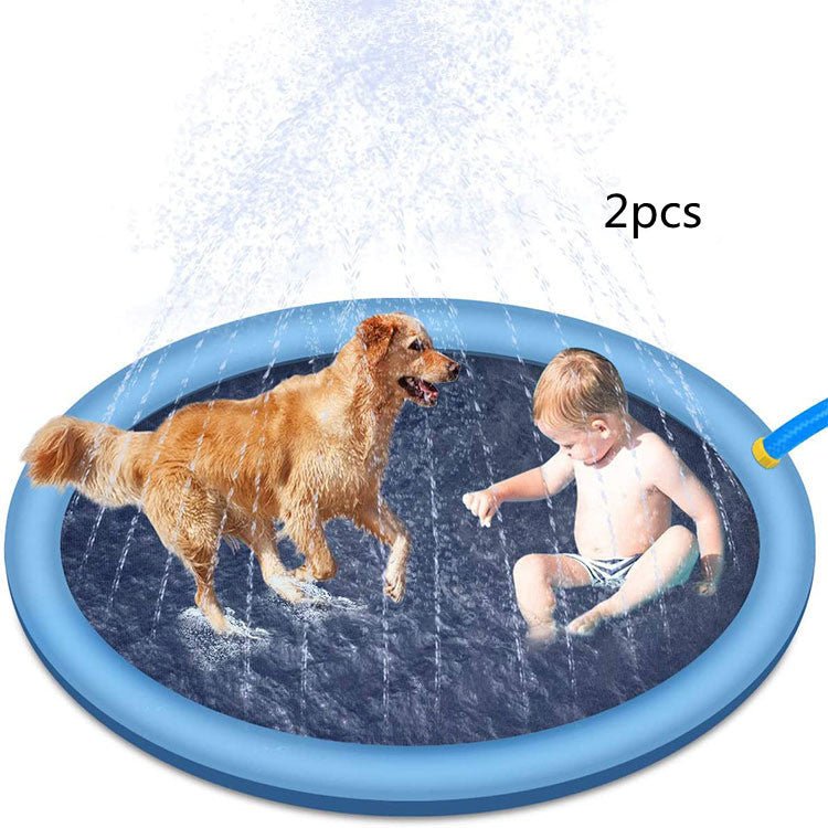 Non - Slip Splash Pad For Kids And Pet Dog Pool Summer Outdoor Water Toys Fun Backyard Fountain Play Mat - Trendora