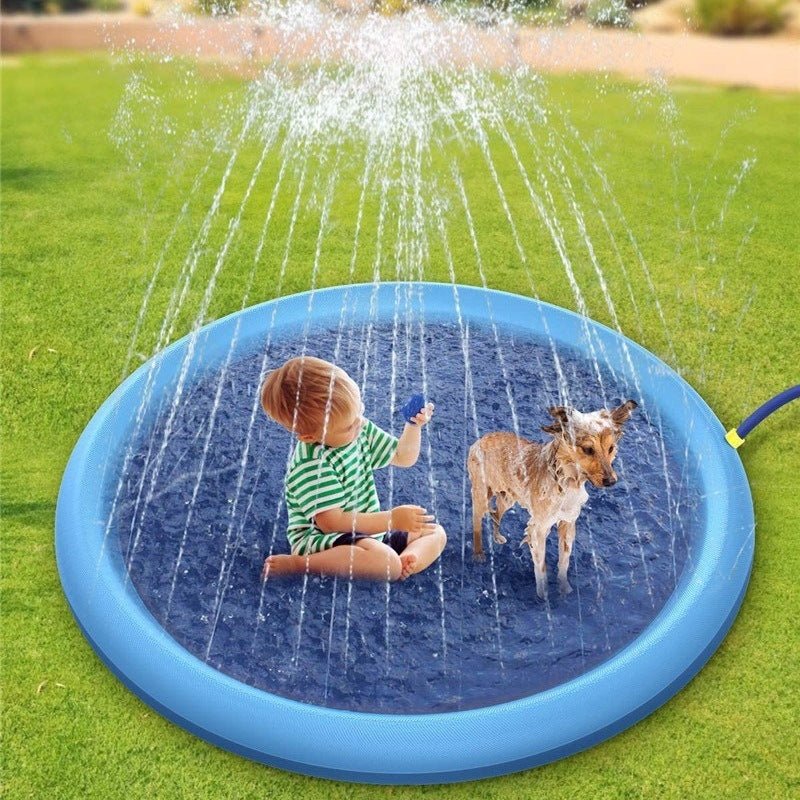 Non - Slip Splash Pad For Kids And Pet Dog Pool Summer Outdoor Water Toys Fun Backyard Fountain Play Mat - Trendora
